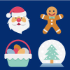 Christmas and Easter Celebration Vector Icons Pack
