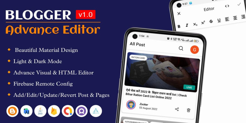 Blogger Advance Editor - Android App Source Code