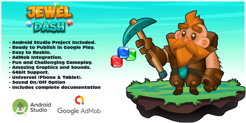 Jewel Dash - Android Studio Template