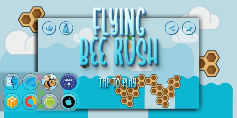 Flying Bee Rush - Buildbox Template