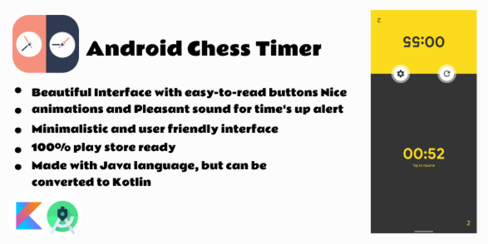 Android Chess Timer Source Code by Dremobaba Codester