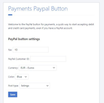 Paypal Payments Button and Page - WordPress Plugin Screenshot 2