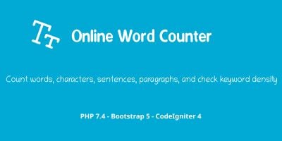 Word Counter PHP Script