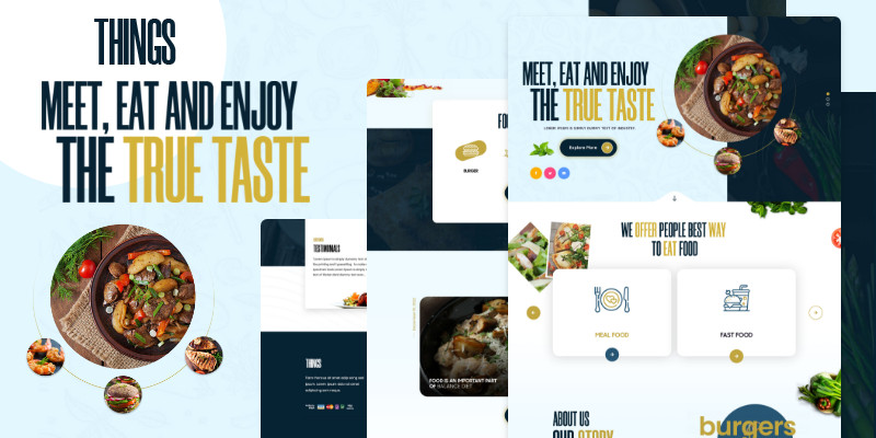 Things Food Template - UI Adobe Photoshop