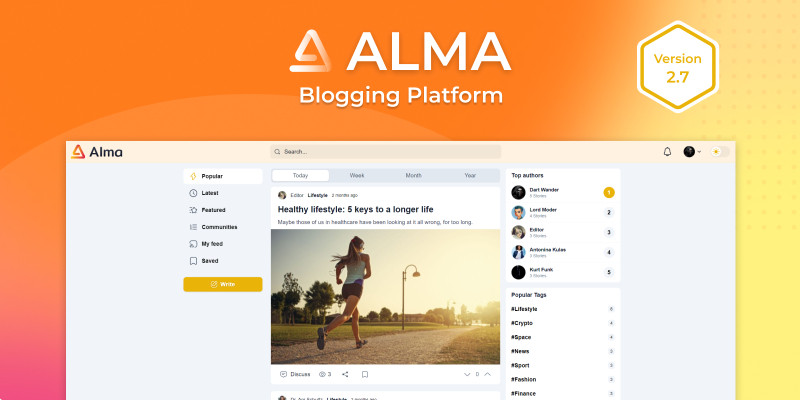 Alma - Blogging Platform