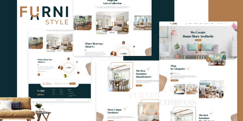 Furni Style Furniture Template - UI Photoshop