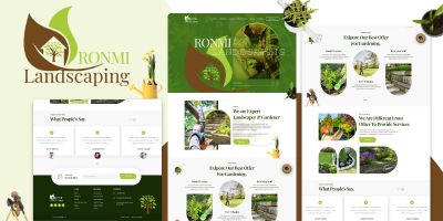  Ronmi Landscaper Template - UI Adobe Photoshop PS