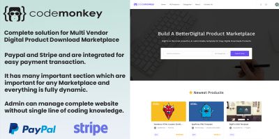 Codemonkey - Multi Vendor Digital Product Mart