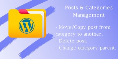 Posts And Categories Management - WordPress Plugin