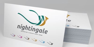 Travel and Tourism Nightingale Bird Logo