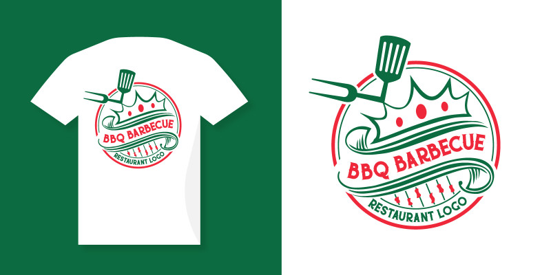 BBQ Barbecue Grill Restaurant Logo