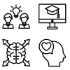 Skill Management Bold outline Icons