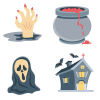 Halloween Vector Icon illustration With Background