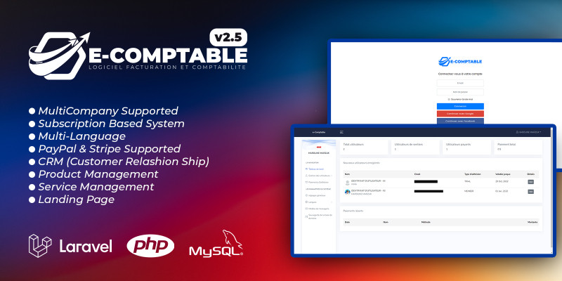 eComptable - Multi Company Accounts Billing SAAS