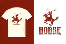 Antique Vintage Elegant Horse Cowboy Logo Screenshot 1