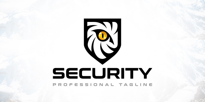 Lion Eye Shield Security Logo Design