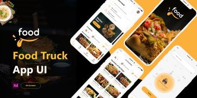 Food Truck App - Adobe XD Mobile UI Kit