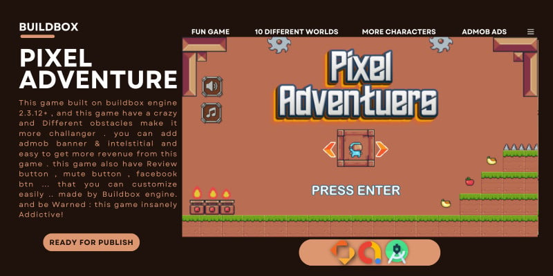 Pixel Adventures - Buildbox Full Template BBDOC