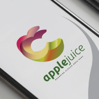 Garden Fresh Apple Fruit Juice Logo