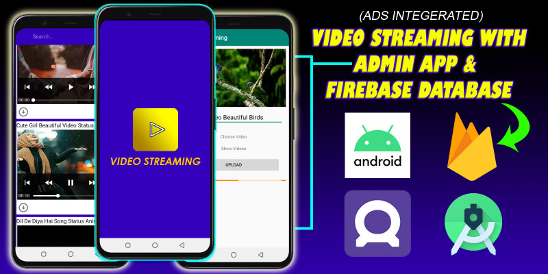 Video Streaming App with Admin App And Firebase