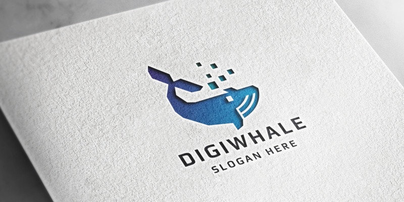 Digital Whale Logo Template