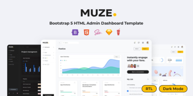 Muze - Bootstrap 5 HTML Admin Dashboard Template