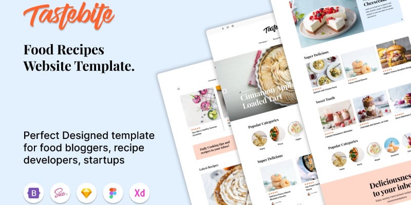 Tastebite - Food Recipes Website HTML Templates