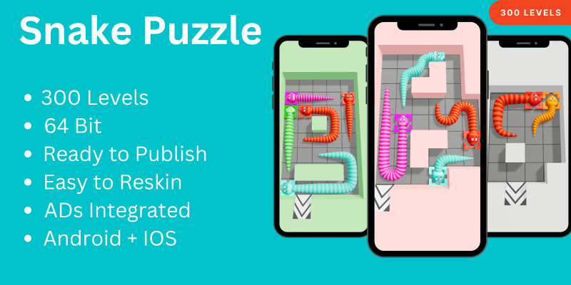 Snake Puzzle Game Unity Complete Source Code