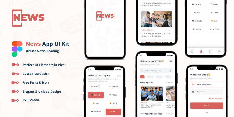 News App - Figma Mobile UI Kit