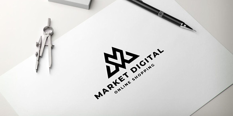 Market Digital Letter M Logo