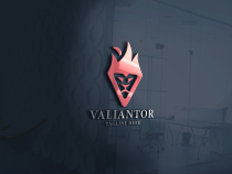 Valiant Lion Letter V Logo Screenshot 2
