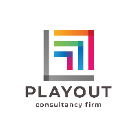 Playout Growth Arrow Logo