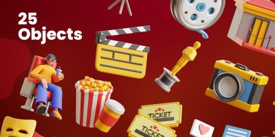 3Dcuts - 3D Movie Icons pack