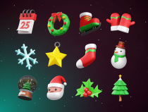 Snowgift - Christmas 3D Icons collection Screenshot 6
