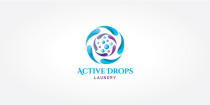 Active Water Drops Laundry Logo Screenshot 1