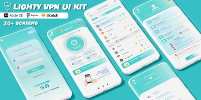 Lighty VPN UI Kit For Android VPN UI Templates