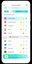 Lighty VPN UI Kit For Android VPN UI Templates Screenshot 1