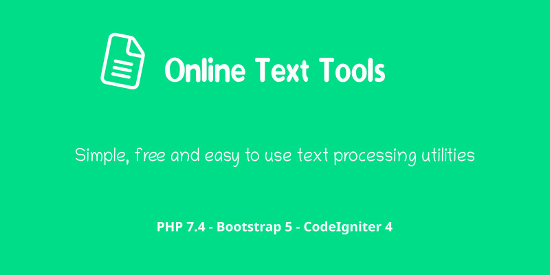Online Text Tools PHP Script