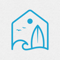 Surf House Logo Template