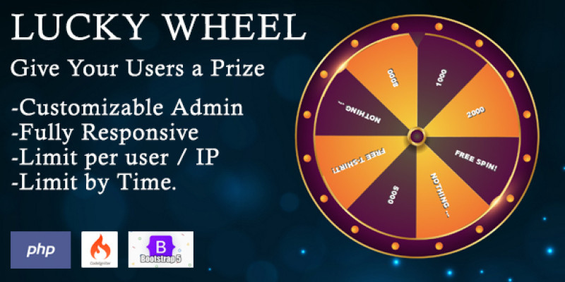 Lucky Wheel Web App - PHP