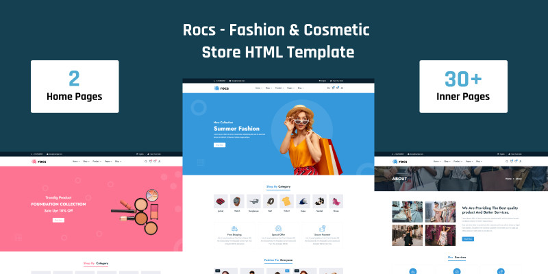 Rocs - Fashion And Cosmetic Store HTML Template