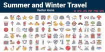 Winter and Summer Travel Icons Pack Screenshot 4