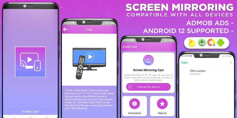Screen Mirroring Android App Source Code