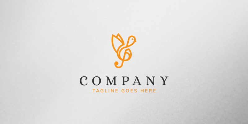 Music Bird Logo Template