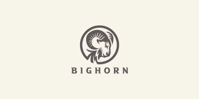 Angry Bighorn Logo Template 