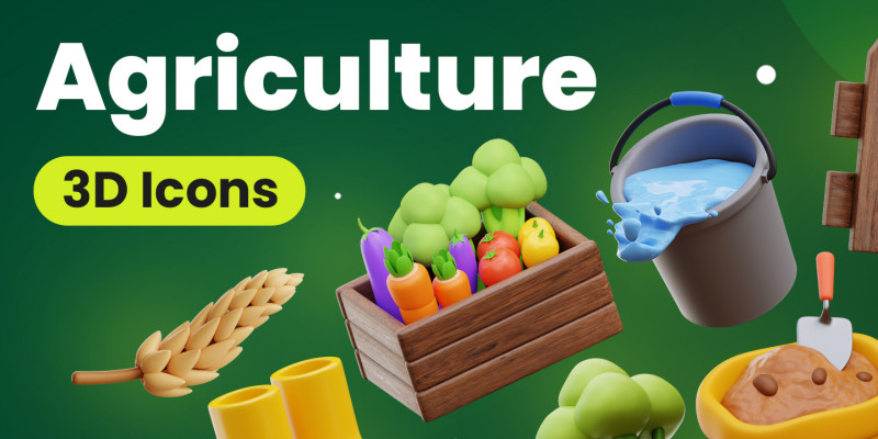 Agrimate - Agriculture 3D Icons Pack