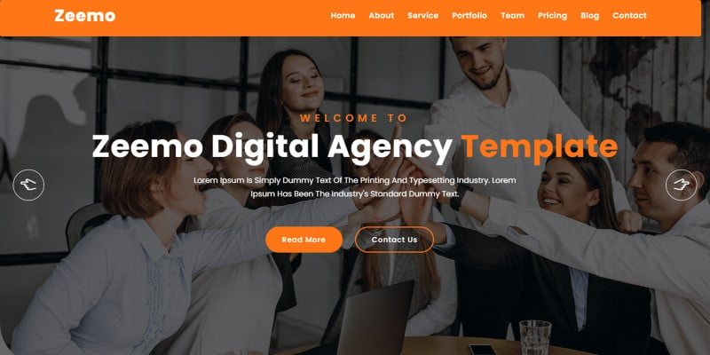 Zeemo Digital Agency One Page HTML Template