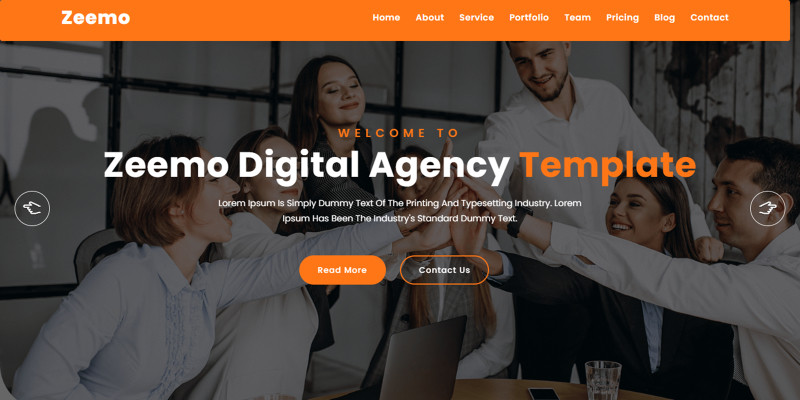 Zeemo Digital Agency One Page HTML Template