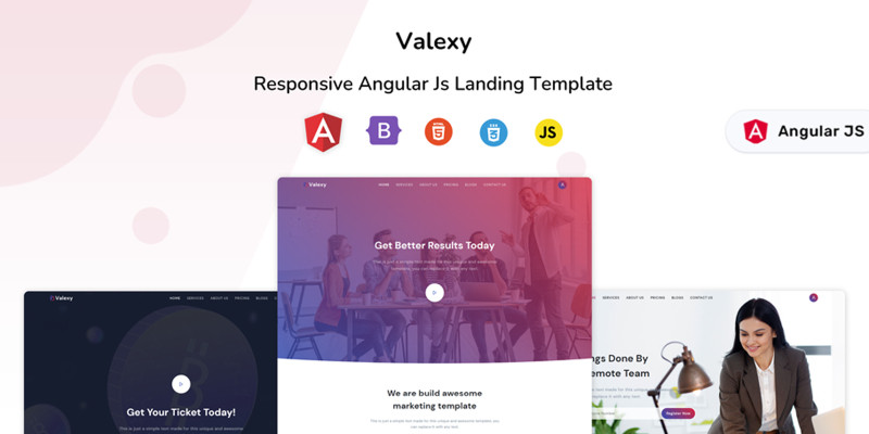 Valexy - Responsive Landing Page Template