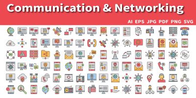 Communication and Networking Icons | SVG | EPS | A
